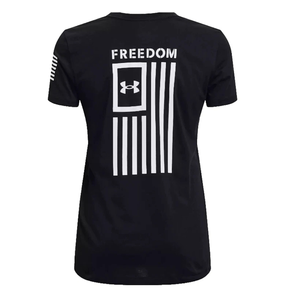 Under Armour Freedom Flag T-shirt Black Tee USA America 4th Of July NWT $30